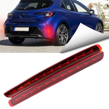 Imagem de BINQIGOO Kit completo de luzes refletoras de para-choque traseiro de LED para Toyota Corolla Hatchback 2019-2025 Luzes traseiras de freio e neblina luz de circulação diurna, acessórios de lâmpada de