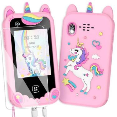 Imagem de Smartphone Hetszal Kids para meninas de 3 a 8 anos com câmera dupla ro