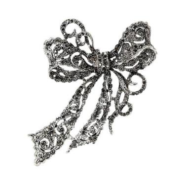 Imagem de Broches de Arco com Strass Brilhantes - Acessório de Festa Unissex, Pr