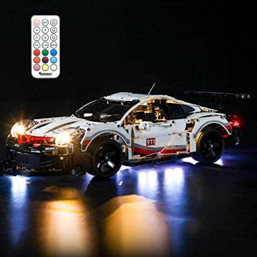 Imagem de BRIKSMAX Kit de iluminação LED para Technic Porsche 911 RSR – Compatível com Lego 42096 modelo de blocos de construção - não inclui o conjunto Lego (versão de controle remoto)