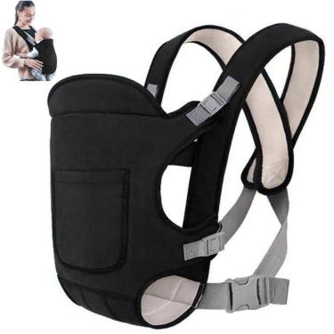 Imagem de Canguru Carregador Bebe Criança Passeio Viagem Alça Ajustavel Ergonomico Bolso Macio Confortavel Deitado Sentado Seguro Resistente