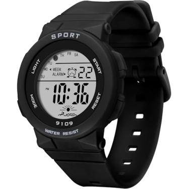 Imagem de Relógios femininos modernos, relógio esportivo feminino, multifunções, cronógrafo, à prova d'água, à prova de choque, despertador fácil de ler, elegante, colorido, retroiluminação de LED, presente de