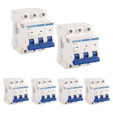 Imagem de 6 Disjuntor Tramontina 3P Tripolar TDJ3 32A Curva C