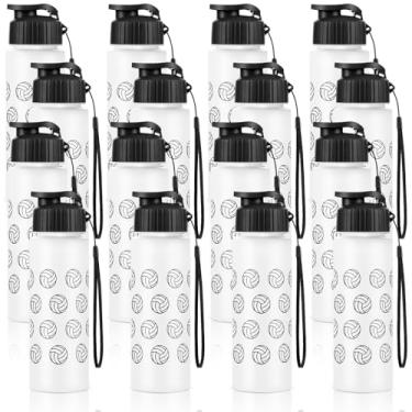 Imagem de Olgaa 16 garrafas de água de vôlei a granel 590 ml garrafas de água reutilizáveis de vôlei acessórios esportivos de vôlei para lembrancinhas de festa, jogadores amantes, presentes de equipe (vôleibol)