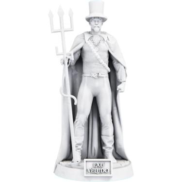 Imagem de Estátua Exu Veludo Imagem Umbanda Candomblé (Cor Mármore)