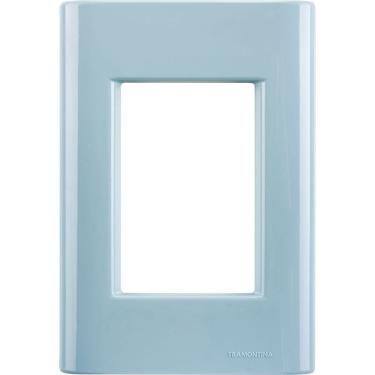 Imagem de Placa 3 Postos 4x2 Tramontina Giz Azul Jeans Tramontina