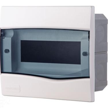 Imagem de Quadro De Distribuição De Embutir 9 Din Ou 6 Nema Tramontina Com Porta Transparente Tramontina