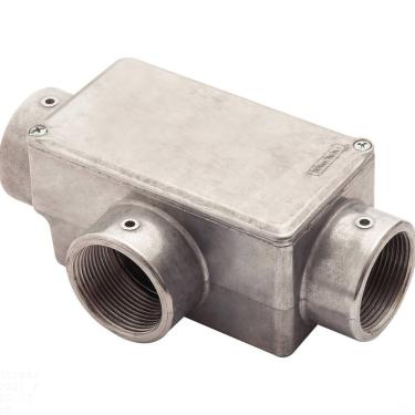 Imagem de Condulete Fixo 1.1/2" Tipo "t" - Com Tampa / Rosca Bsp / Sem Pintura Tramontina
