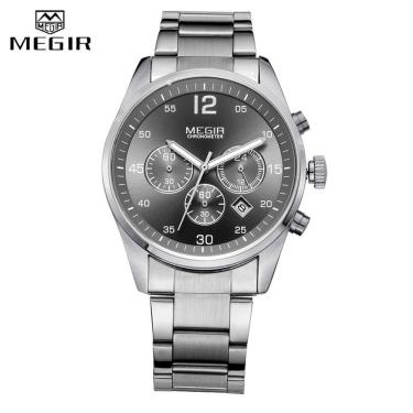 Imagem de Relógio Masculino Megir 2010 à Prova D'água Cinza