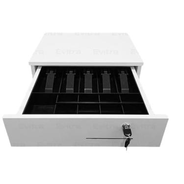 Imagem de Caixa Registradora Checkout com Gaveta para Dinheiro em MDF com Chave já Montada Ideal para Supermercados, Design Funcional, Facilitando o Atendimento Rápido Garantindo Maior Eficiência