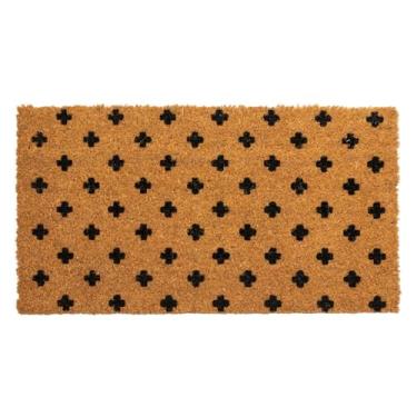 Imagem de Edantex, Capacho Fibra de Coco Estampado 25 Bege-Preto 0,33X0,60M