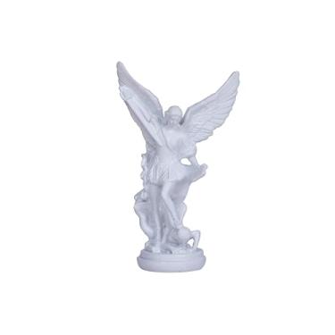 Imagem de Dlfghos Estátua De São Miguel Arcanjo - Coleção Pequenos Arcanjos Brancos 5,2 Pol. Escultura Anjo Católico Cristão