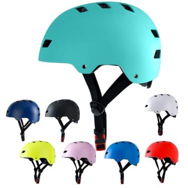 Imagem de Bavilk Capacete De Bicicleta 3 Tamanhos Para Adolescentes, Crianças, Jovens E Adultos, Skate Ajustável, Multiesportivo, Bicicleta, Ciclismo, Scooter, Patins, Patins Em Linha, Meninas, Meninos, Mulhe