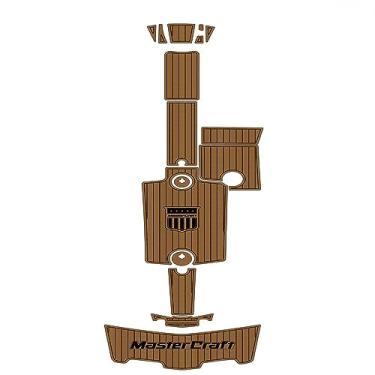 Imagem de Algasan Barco EVA Faux Teak Decking Floor Compatível com 2011 Mastercraft X25 Swim Platform Cockpit Pad Boat EVA Foam Teak Deck Floor Mat