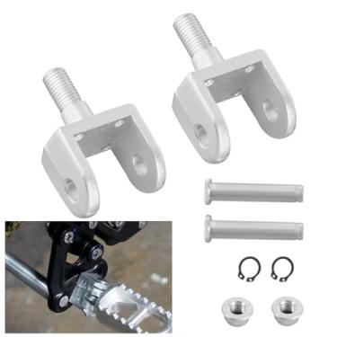 Imagem de generic Suporte Para Estribos 2 Peças Surron Estribo Cnc Grampos Descanso Pedal Luz Bee Sur Ron S/X Segway X160 X260 Moto Elétrica Bicicleta De Terra Ebike T6-6061 Alumínio Prata