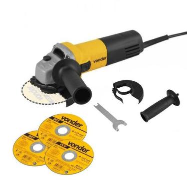 Imagem de Esmerilhadeira Ang Vonder Eav 650 com 3 discos de 4 1/2
