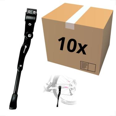 Imagem de KIT 10 unidades Descanso Lateral Pezinho Alumínio Bike Bicicleta Regulavel Apoio Aluminio