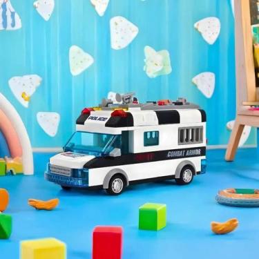 Imagem de Carro De Policia 77 Peças Brinquedo Com Som E Luzes - Top Kids