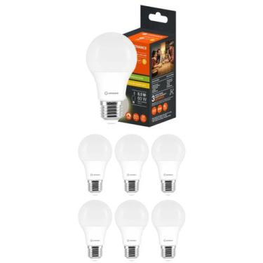 Imagem de 7 Lâmpadas Led Bulbo Dimerizável 8,5w 127v 3000k E27 Branco Quente - L