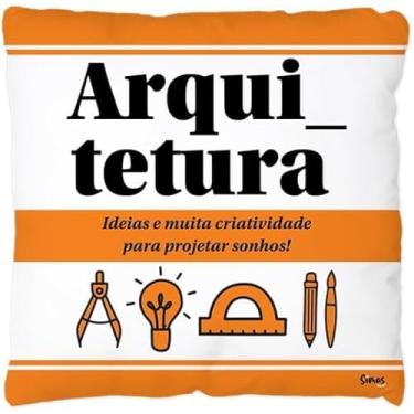 Imagem de Almofada Profissão Arquitetura 30×30 cm – Personalizada, Decorativa e com Enchimento Macio – Presente Criativo para Arquitetos, Estudantes e Formandos da Área