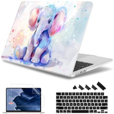 Imagem de May Chen [Novo padrão 2025] para MacBook Air 13,5 polegadas Capa M2 M3 M4 Chip Modelo: A2681 A3113 A3240, versão 2022-2025, capa rígida de plástico com protetor de tela e película de teclado - Bebê