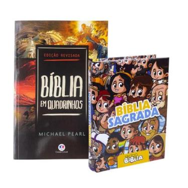 Imagem de KIT BÍBLIA SAGRADA TURMA DA BÍBLIA NTLH e BÍBLIA EM QUADRINHOS para cr