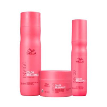 Imagem de Wella Color Brilliance Shampoo 250ml + Mascara 150ml + Leave-in 150ml 
