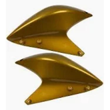 Imagem de Aba de tanque par xre 300 2010/11 pintada amarelo pro tork