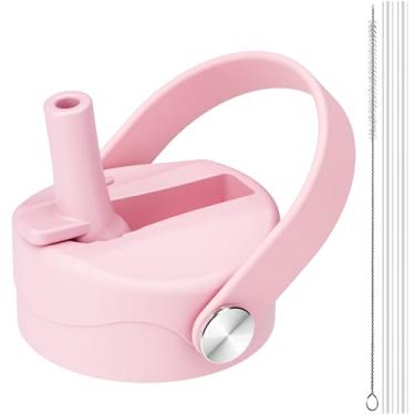 Imagem de Tampa de canudo para Hydro Flask boca larga, tampas com canudo para Hydroflask 12 16 18 20 32 boca larga de 1,134 g, tampa de substituição para Hydroflask, tampa de garrafa esportiva superior (Laric)