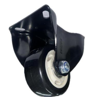 Imagem de Rodízio preto (3 polegadas) com rolamento e placa fixa (42282) - wapa