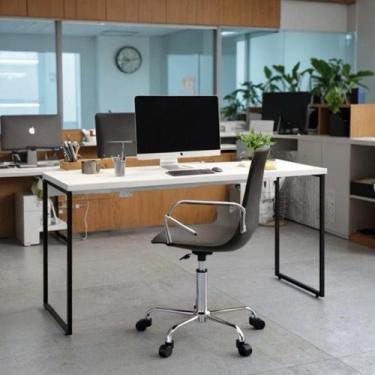 Imagem de Mesa de Escritório Elan Branca 150 cm - Mobly