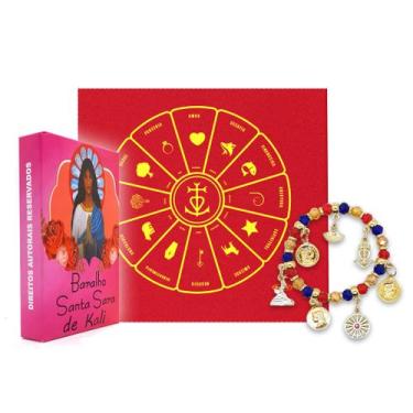 Imagem de Kit Santa Sara Kali Baralho Toalha Vermelha Brilho Pulseira - Flash