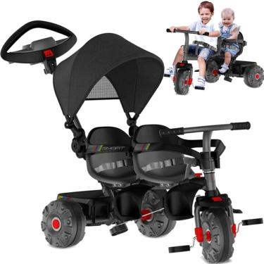 Imagem de Triciclo Smart Duo Passeio E Pedal 2 Lugares Preto - Bandeirante