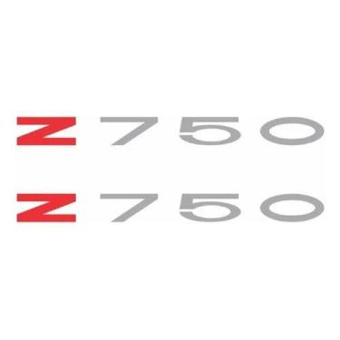 Imagem de Par Adesivo Compatível Kawasaki Z750 Vermelho/prata Z750a2 - SPTS