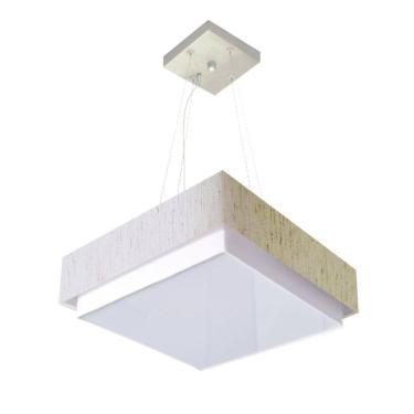 Imagem de Lustre Para Sala de Jantar Vivare Md-4403 Cúpula em Tecido 45x45cm