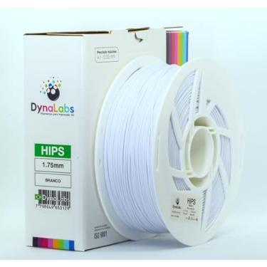 Imagem de Filamento Impressora 3d HIPS DynaLabs 1.75mm 1kg Cor Branco