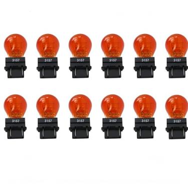 Imagem de Kadiby Pacote Com 12 Lâmpadas 3157Na 3157A, Luz De Freio/Traseira/Seta Automotivas 3057Na 3457Na 3757Na 4157Na 4057Na 12V 27/7W, Adequadas Para Ford-F250, Ram-Pickup, Toyota-Corolla, Jeep Grand Cher