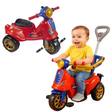 Imagem de Triciclo Infantil, Andador e Passeio com Pedal, Avespa Spider