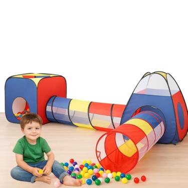 Imagem de Barraca Infantil 4 em 1 Colorida - Cabana Infantil Menino e Menina - Estimula Coordenação Motora e Criatividade - Ideal para todos os Ambientes - Fácil Montagem e Desmontagem