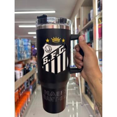 Imagem de COPO TERMICO 1200ML COM ADESIVO DE TIMES(SANTOS)