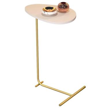 Imagem de Mesa de Apoio Sofá Organica Alamanda Off White Dourado JB 32838 - JB B