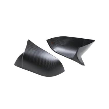 Imagem de Capa de espelho compatível com 370Z Z34 2008-2019 Selo lateral da porta externa do carro, capa de visão traseira de fibra de carbono seca fosca, capa de proteção reversa(1)