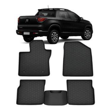 Imagem de Jogo Tapete Fiat Toro 2016 A 2025 Tipo Bandeja Preto