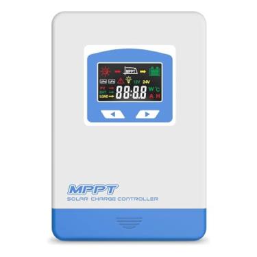 Imagem de Controlador de Carga Solar MPPT 60A 12V/24V, Display LCD de Parâmetro Ajustável de Entrada DC Automática, Controlador de Carga Regulador de Painel Solar Max PV 100V, Funciona Para Bateria de Lítio