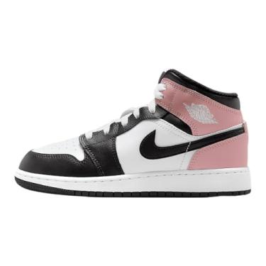 Imagem de AIR JORDAN 1 MID (GS) "BRANCO/AZUL REAL PROFUNDO - VERMELHO UNIVERSIDADE", Branco/preto e rosa enferrujado, 18