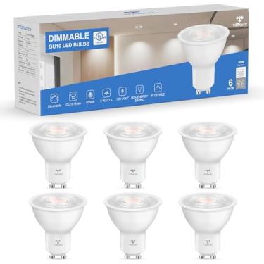 Imagem de Torkase Lâmpadas Led Gu10 Reguláveis De 5000K, Luz Do Dia, Branco, Equivalente A 5W E 50W, 120V 500Lm, Iluminação Com Eficiência Energética Para Cozinha, Coifa, Sala Estar, Quarto, Trilhos Luminária
