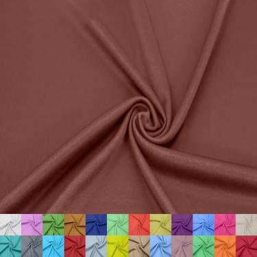 Imagem de Stylish FABRIC Forro interloque 100% poliéster de 152 cm de largura – tecido de malha leve elástico bidirecional da The Yard para vestuário, maternidade, decorações de festa, cortinas, artesanato e