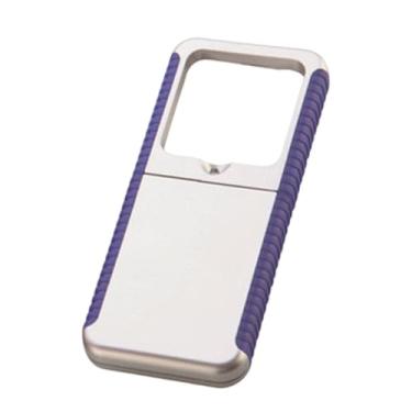 Imagem de ChuYiElegance Lupa com retângulo de luz para idosos, lupa iluminada, lente de aumento para leitura, pintura, trabalho de perto, artesanato, Azul