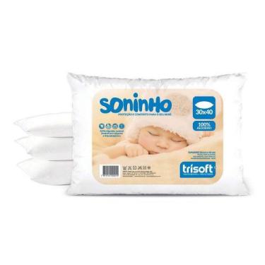 Imagem de Kit 4 travesseiro bebê soninho trisoft
