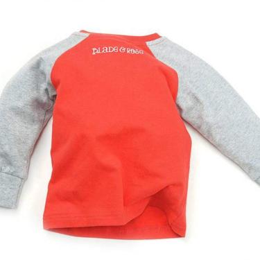 Imagem de Camiseta Infantil Manga Longa Cinza e Vermelha 6-12 meses, Blade and Rose, Vermelho